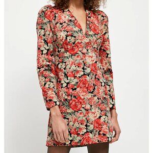 Free People Floral Kapowski Mini Dress, Curduroy NWT